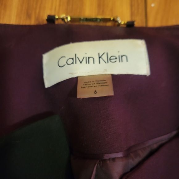 Calvin Klein Women's Colorblock Blazer - Black, Purple, Gray - Picture 3 of 3